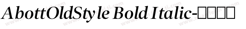 AbottOldStyle Bold Italic字体转换